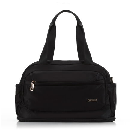 Torba podróżna z nylonu mała czarno-złota 98-4Y-106-1G