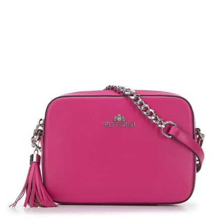 Damska listonoszka skórzana z chwostem na łańcuszku 29-4E-003-PP