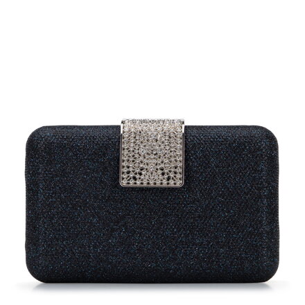 Torebka wieczorowa pudełkowa z błyszczącym zapięciem 96-4Y-230-7