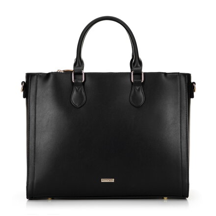 Damska torba na laptopa 14,5” z imitacji skóry czarna 100-4Y-232-1