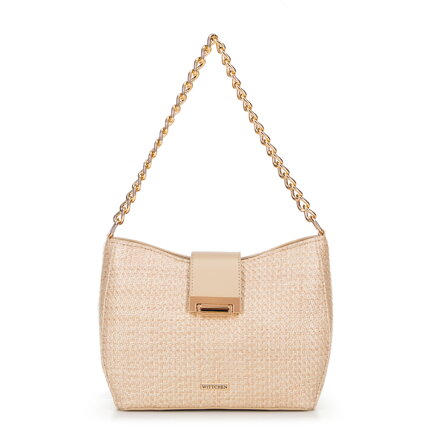 Dámska zapletená crossbody kabelka béžová 100-4Y-415-9