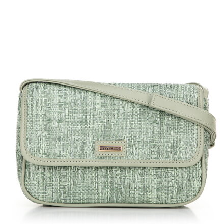 Dámska zapletená crossbody s klopou malá zelená 100-4Y-432-Z