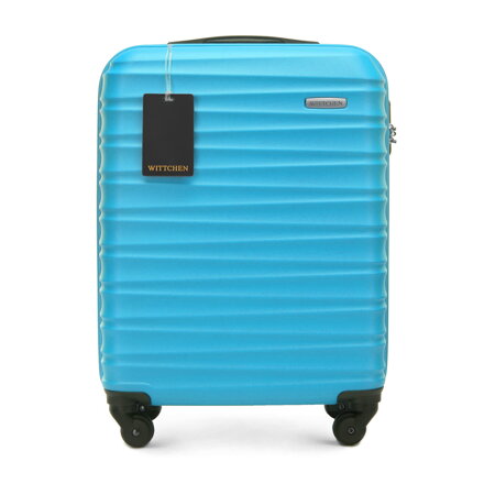 Mała walizka z ABS-u i identyfikator z logo niebieska 56-3A-311-70Z5