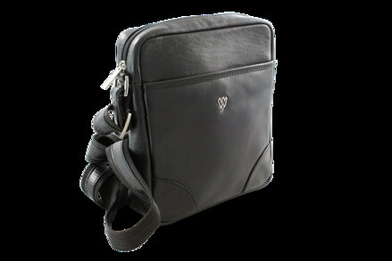 Malý černý kožený crossbag 215-1711-60
