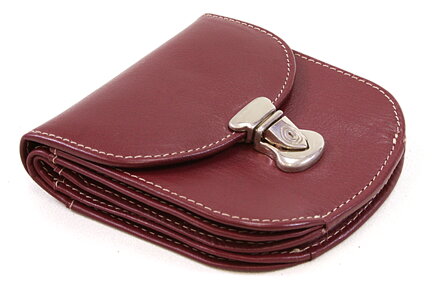 Malá dámska kožená peňaženka so zámočkom 511-1241A-34