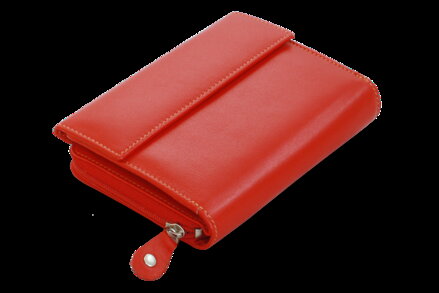 Multičervená dámska kožená peňaženka s malou poklopom 511-2221-M31