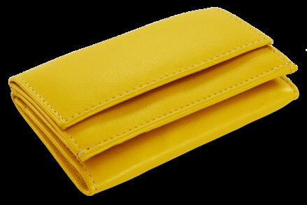 Žltá dámska kožená mini peňaženka 511-4392A-86