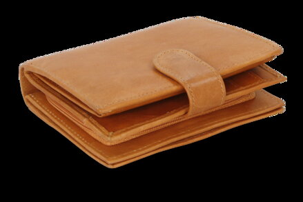 Svetlo hnedá dámska kožená peňaženka so zápinkou 511-9769-05