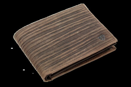 Tmavě hnědá pánská kožená peněženka ve stylu BAMBOO 513-4241-47