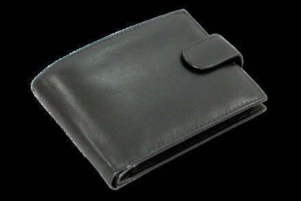 Černá pánská kožená peněženka se zápinkami 513-4404-60