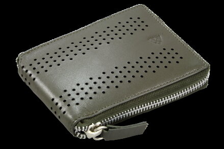 Sivá kožená zipsová peňaženka 513-4721-20