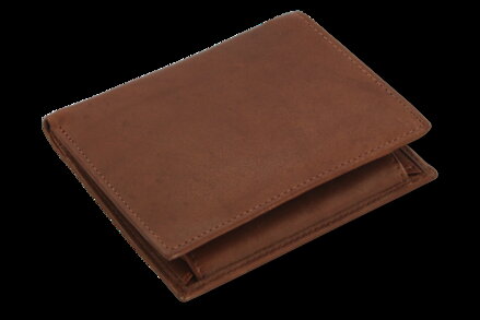 Tmavo hnedá pánska kožená peňaženka - dokladovka 514-3221-47
