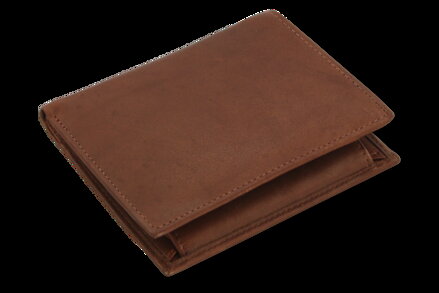 Tmavo hnedá pánska kožená peňaženka - dokladovka 514-3221-47