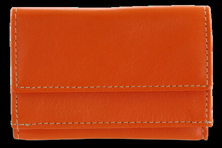 Oranžová dámska kožená mini peňaženka 511-4392A-84