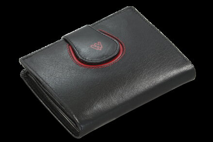 Černá dámská kožená peněženka s ozdobnou klopnou 511-1693-60/31