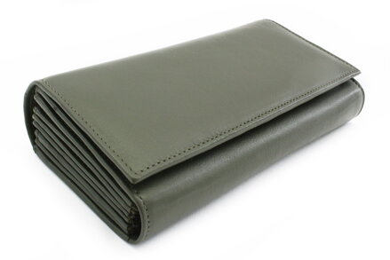 Tmavozelená kožená čašnícka peňaženka s vreckami na kreditné karty 515-2401C-57
