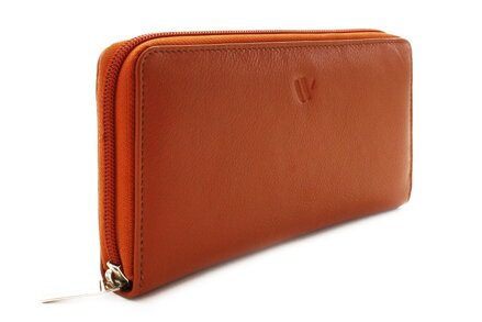 Svetlo hnedá dámska kožená zipsová peňaženka 511-3559-45
