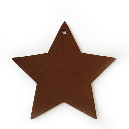 Hnedá vianočná ozdoba hviezda 619-1216-41