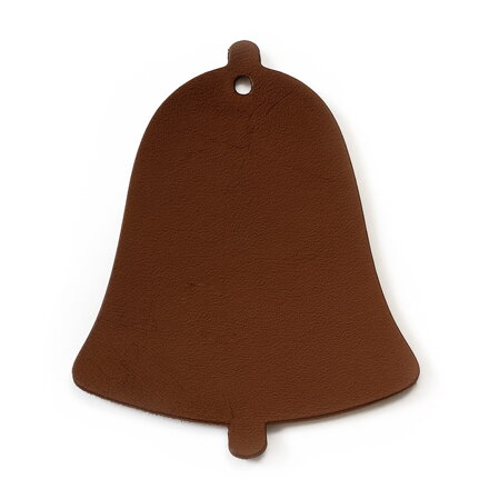 Hnedá vianočná ozdoba zvonček 619-1213-41