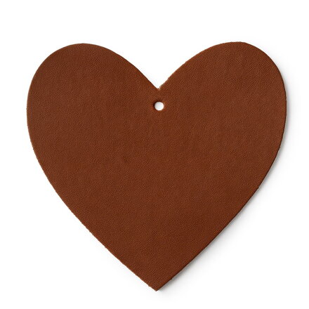 Hnedá vianočná ozdoba srdca 619-1212-41