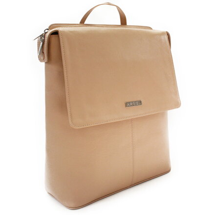Béžový mestský kožený batoh 311-1660-82