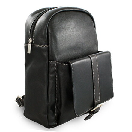 Čierny kožený batoh 311-1717-60/40