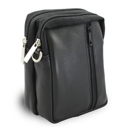 Čierna kožená dokladová etue 611-6207-60