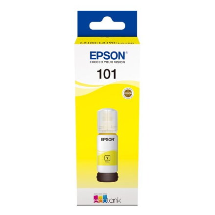 Epson originál ink C13T03V44A, 101, yellow, 70ml, Epson EcoTank L6160,L6170,L6190,L4150,L4160, žltá