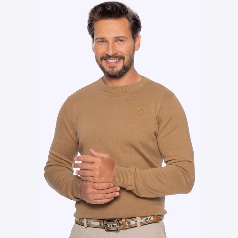Bluza męska z bawełny beżowa M0-99-108-9 Bluza męska z bawełny beżowa M0-99-108-9