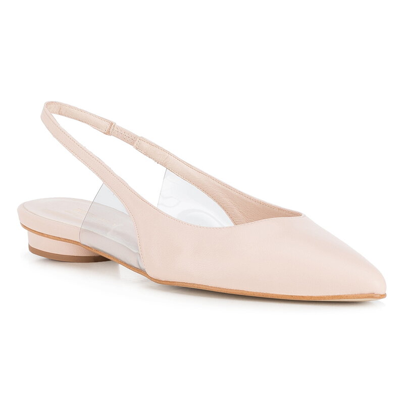 Baleriny skórzane z odkrytą piętą 88-D-150-9 Baleriny skórzane z odkrytą piętą 88-D-150-9