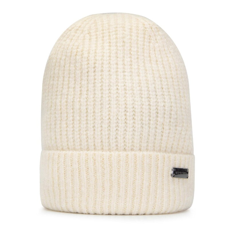 Damska czapka z mechatej dzianiny typu beanie 93-HF-020-0 Damska czapka z mechatej dzianiny typu beanie 93-HF-020-0