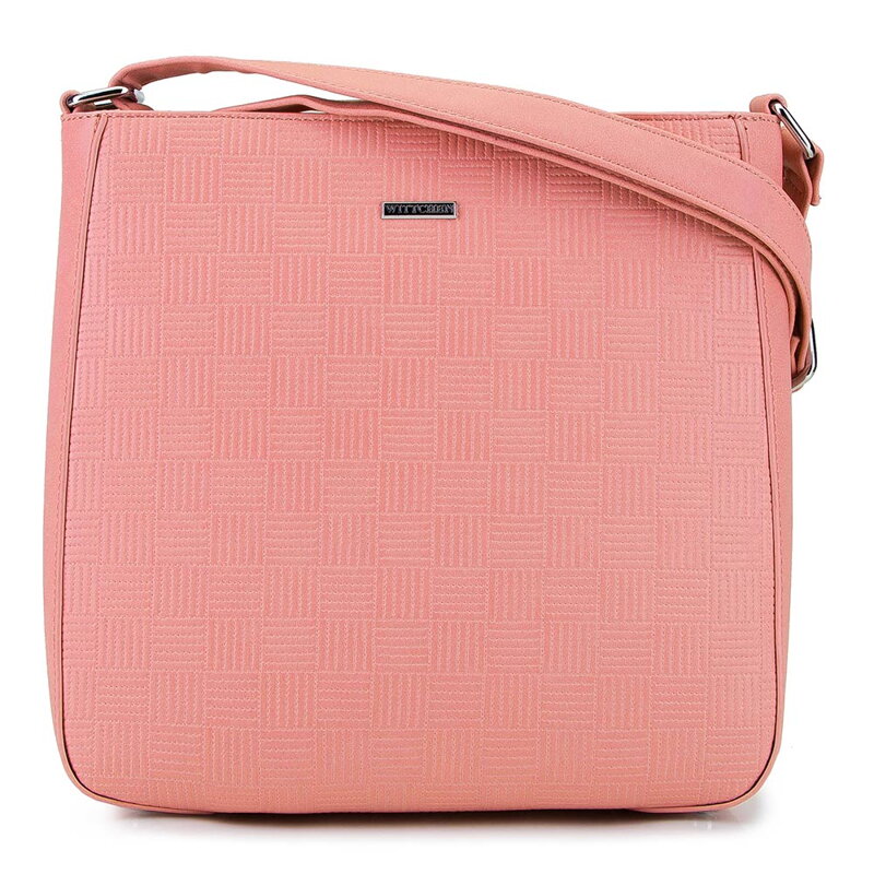 Damska listonoszka trapezowa różowa 29-4Y-005-PE