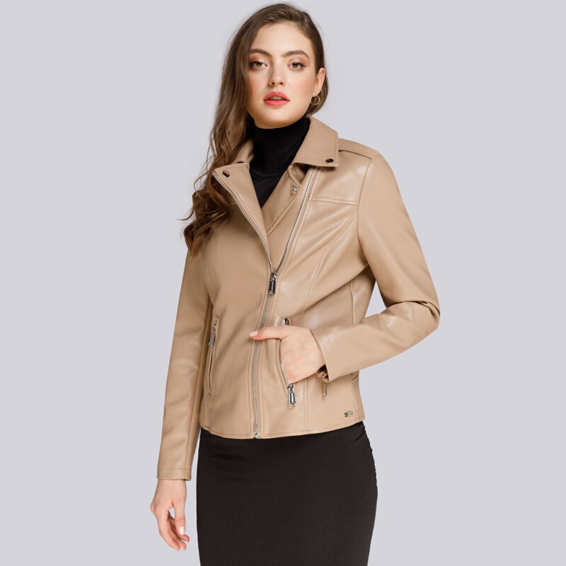 Damska ramoneska z pagonami 94-9P-104-9