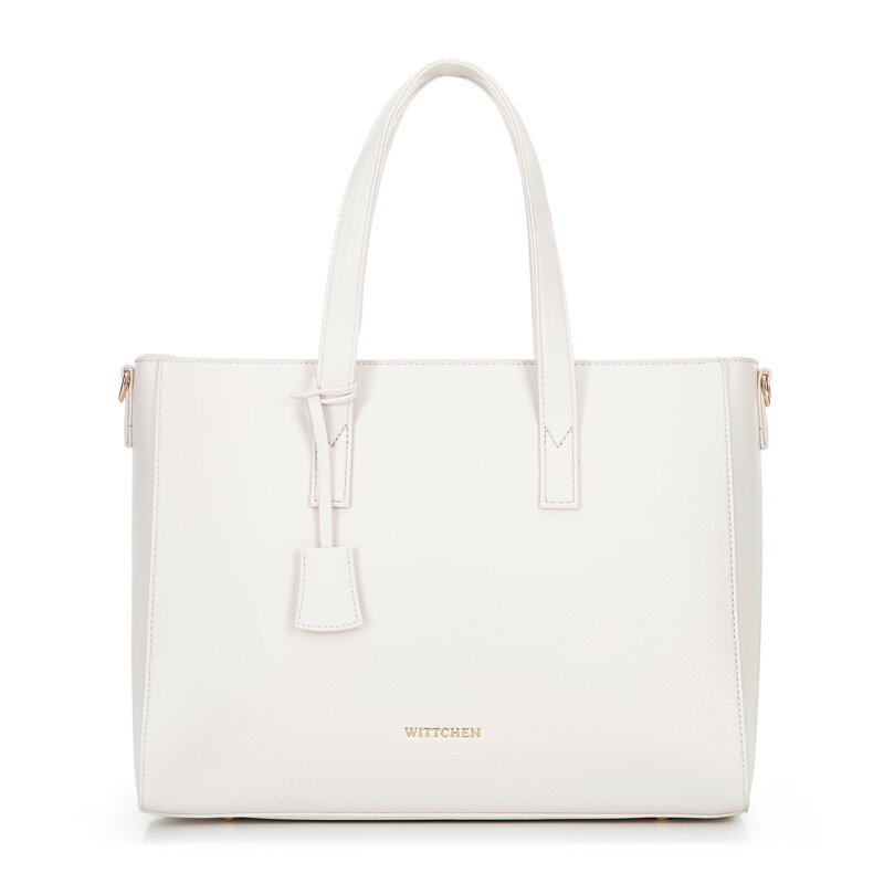 Damska torba na laptopa 16" z imitacji skóry kremowa 100-4Y-918-0 Damska torba na laptopa 16" z imitacji skóry kremowa 100-4Y-918-0