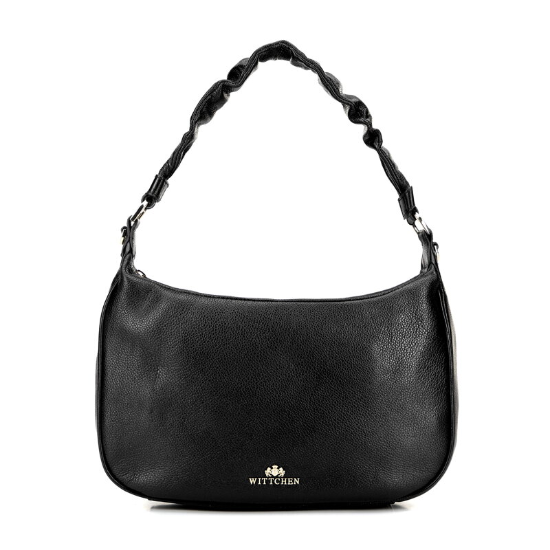 Damska torebka na ramię ze skóry naturalnej czarna 101-4E-803-1