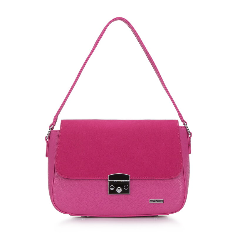 Damska torebka z ekoskóry o dwóch fakturach 94-4Y-611-P