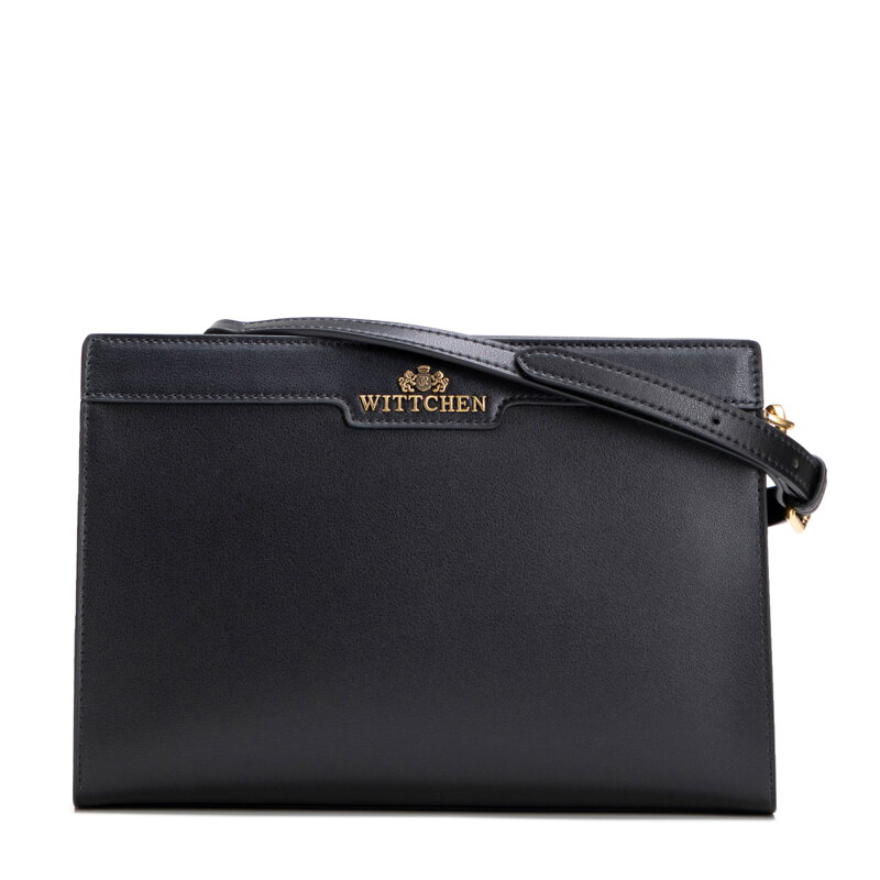 Damska torebka ze skóry naturalnej na ramię czarna 102-4E-615-1