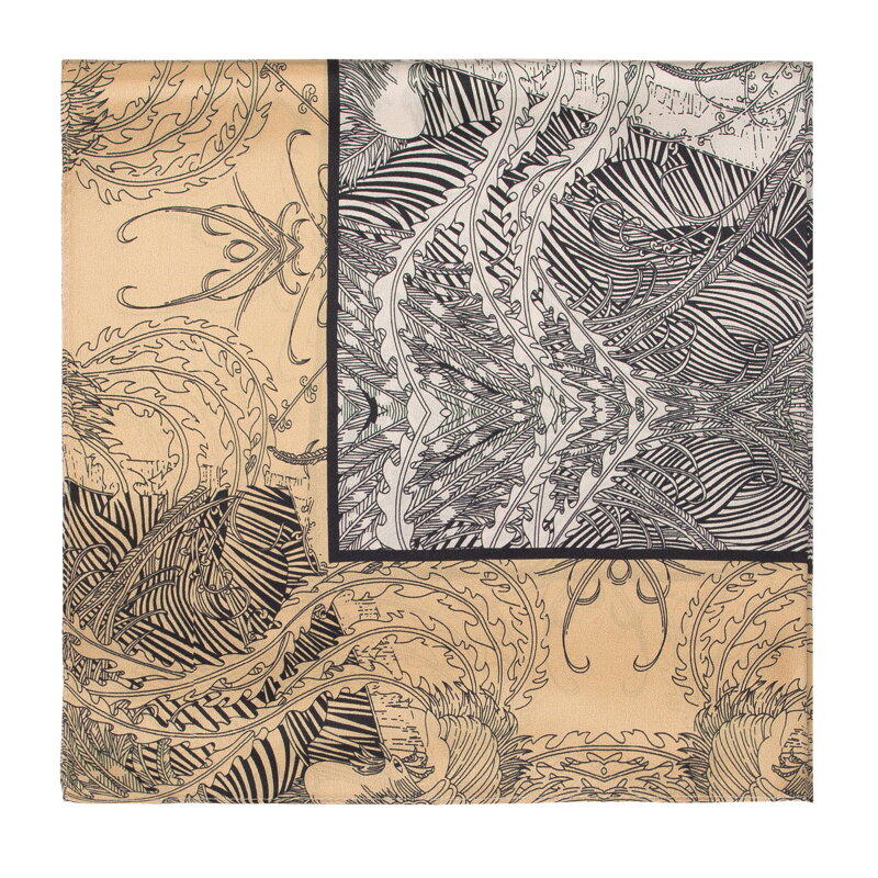 Damski szal jedwabny wzorzysty 95-7D-S05-X6