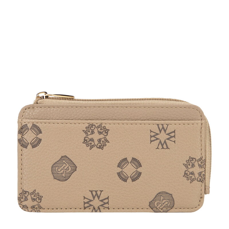 Damskie etui na karty z imitacji skóry beżowe 101-1Y-P12-9 Damskie etui na karty z imitacji skóry beżowe 101-1Y-P12-9