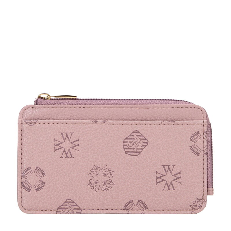 Damskie etui na karty z imitacji skóry zgaszony róż 101-1Y-P12-P Damskie etui na karty z imitacji skóry zgaszony róż 101-1Y-P12-P