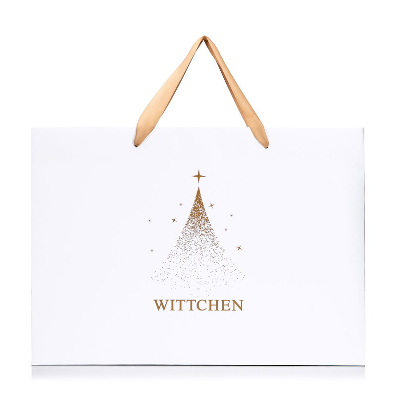 Duża torba prezentowa biało - złota TORBA-3P