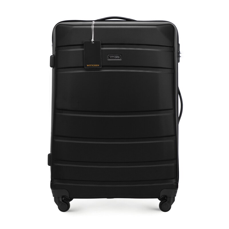 Zestaw: duża walizka z ABS-u z zawieszką czarny 56-3A-653-10Z5