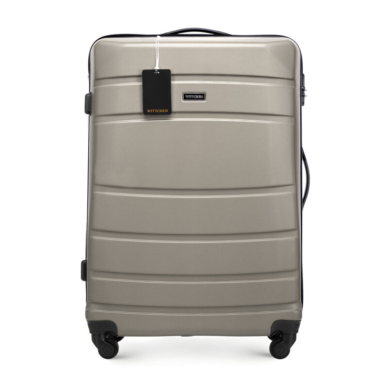 Zestaw: duża walizka z ABS-u z zawieszką szampański 56-3A-653-86Z5