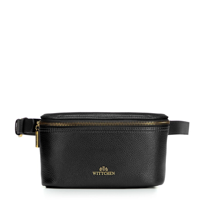 Elegancka nerka damska ze skóry naturalnej czarna 103-3E-628-1