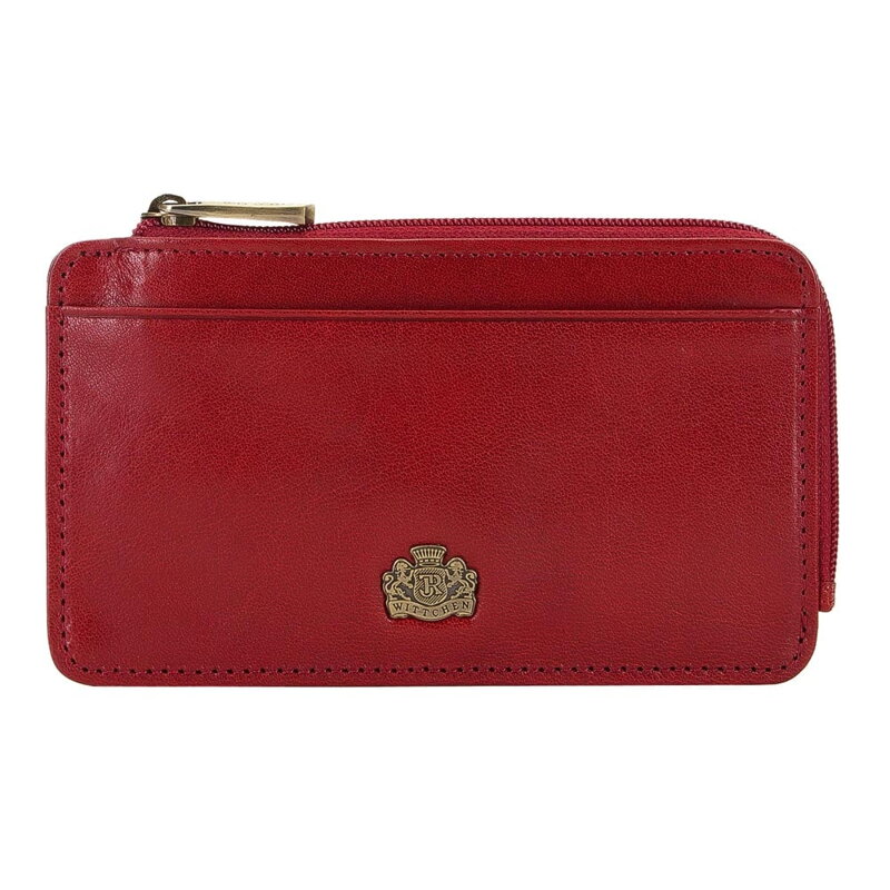 Etui na karty skórzane z herebm z zapięciem czerwone 10-2-290-3L Etui na karty skórzane z herebm z zapięciem czerwone 10-2-290-3L