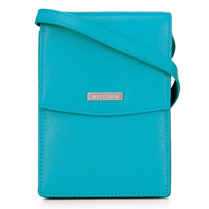 Minitorebka crossbody skórzana 2 w 1 turkusowa 26-2-100-T Minitorebka crossbody skórzana 2 w 1 turkusowa 26-2-100-T
