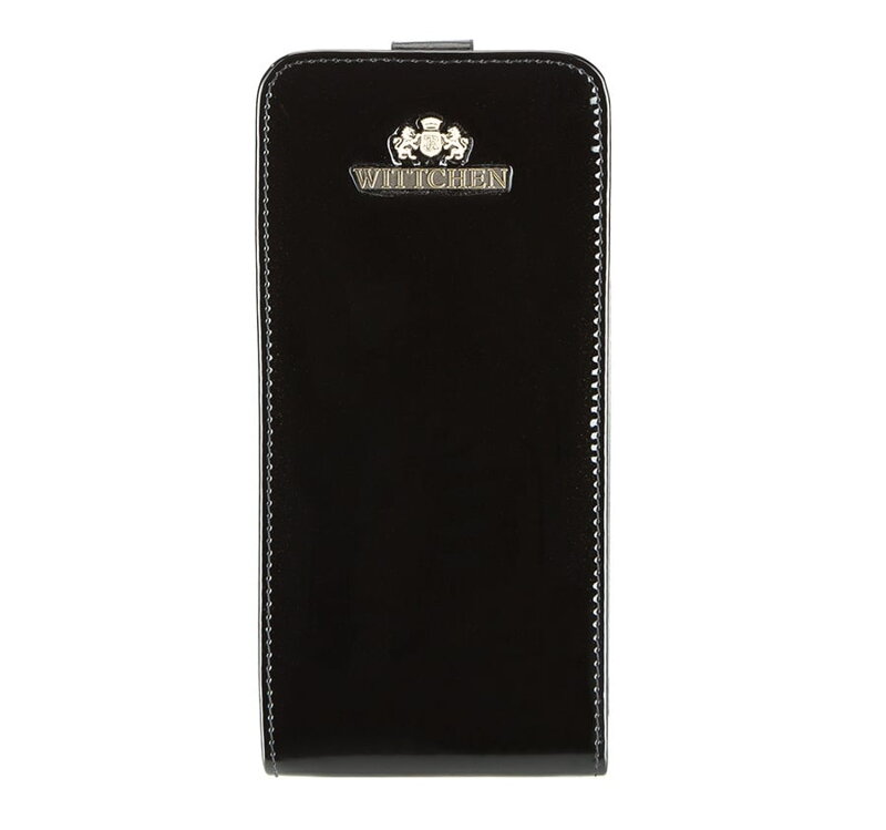 Etui na iPhone 6 Plus ze skóry lakierowanej czarne 25-2-502-1 Etui na iPhone 6 Plus ze skóry lakierowanej czarne 25-2-502-1