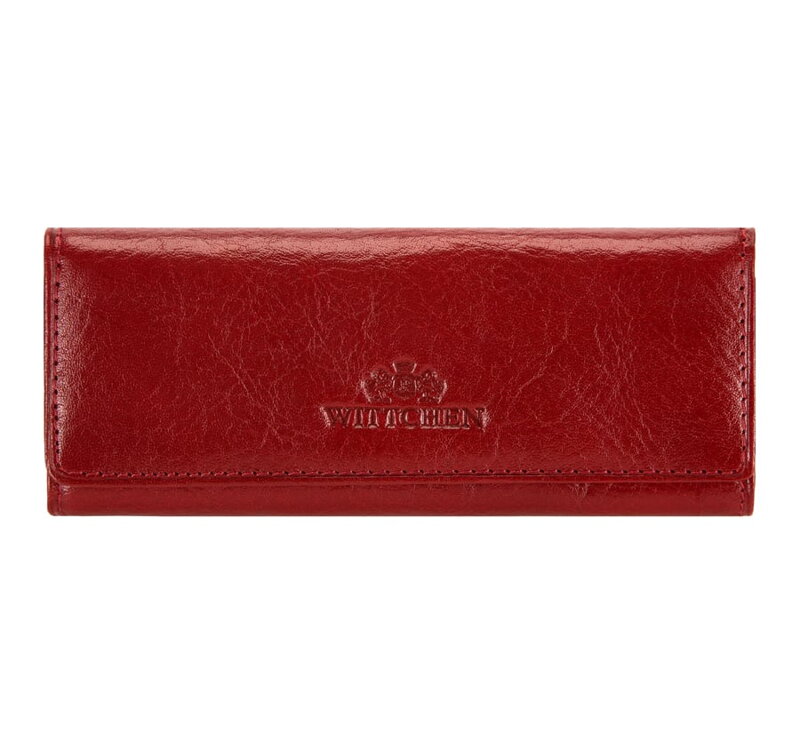 Etui na klucze skórzane na zatrzaski czerwone 21-2-013-3 Etui na klucze skórzane na zatrzaski czerwone 21-2-013-3