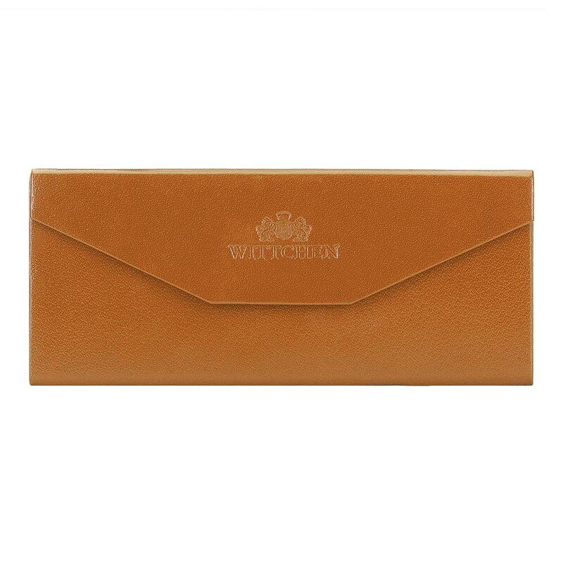 Etui na okulary skórzane składane koniak 14-2-196-5 Etui na okulary skórzane składane koniak 14-2-196-5