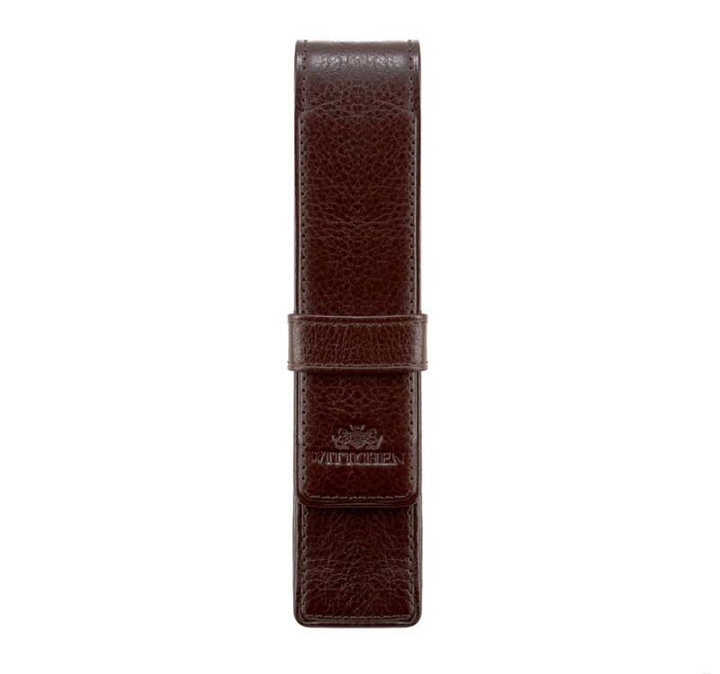Etui na pióro skórzane proste brązowe 21-2-084-44 Etui na pióro skórzane proste brązowe 21-2-084-44